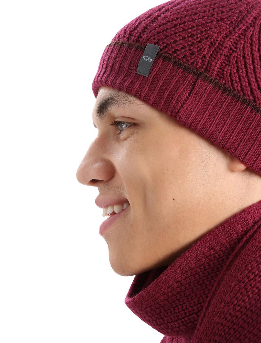 Czapki Icebreaker Unisex Merino Waypoint Beanie Męskie Różowe | PL 1855YXFU